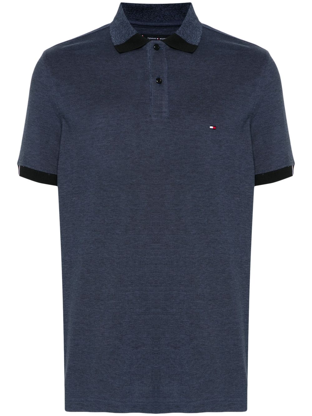 Tommy Hilfiger 珠地布编织polo衫 - 蓝色