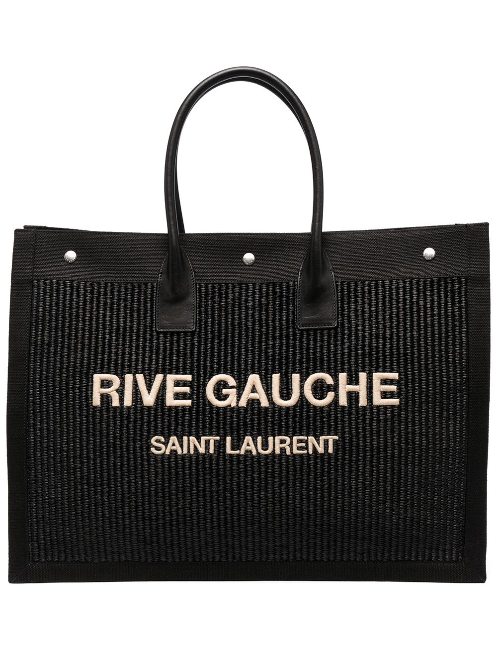 Saint Laurent logo印花手提包 - 黑色
