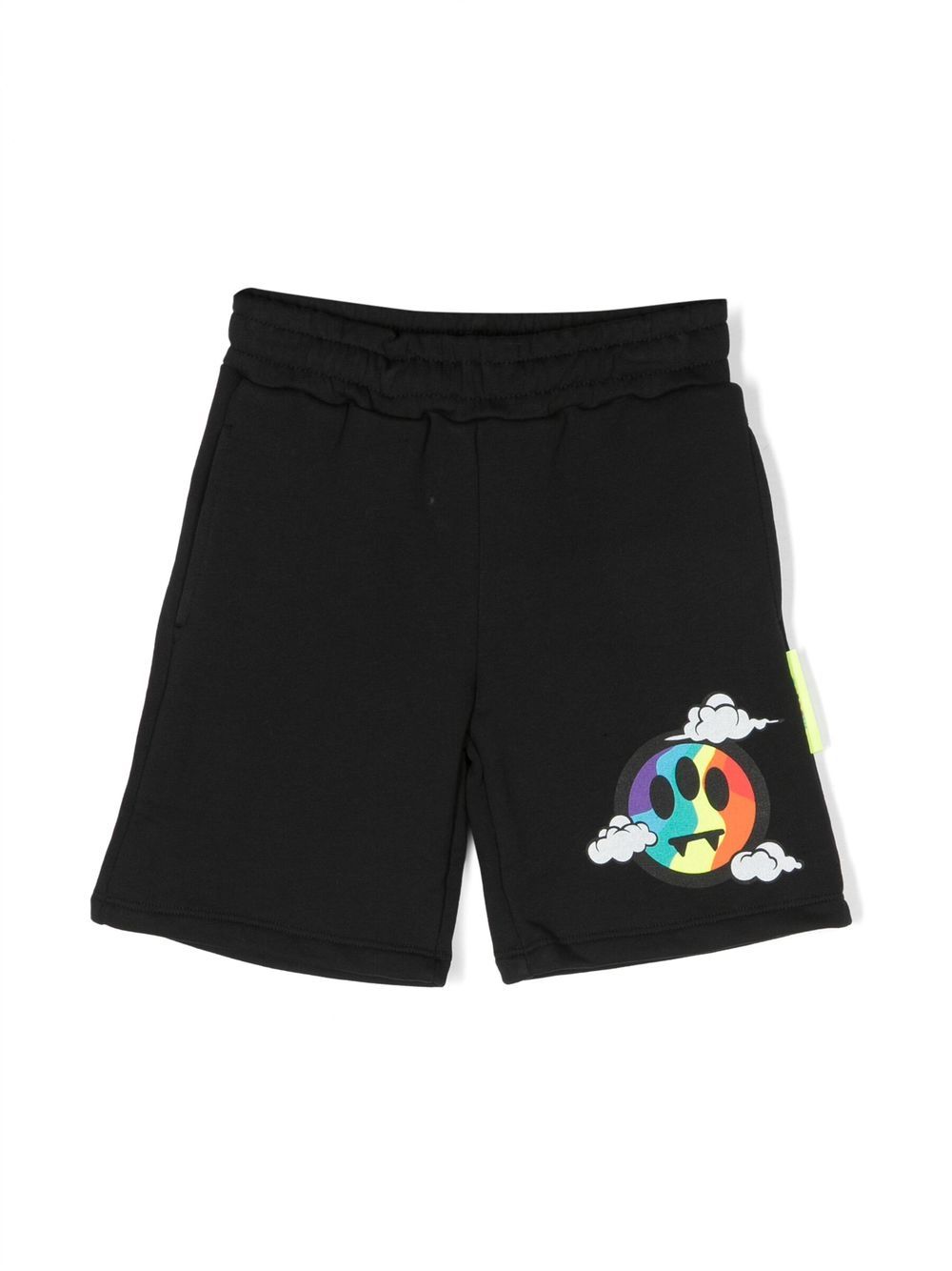 Barrow kids logo印花细节短裤 - 黑色