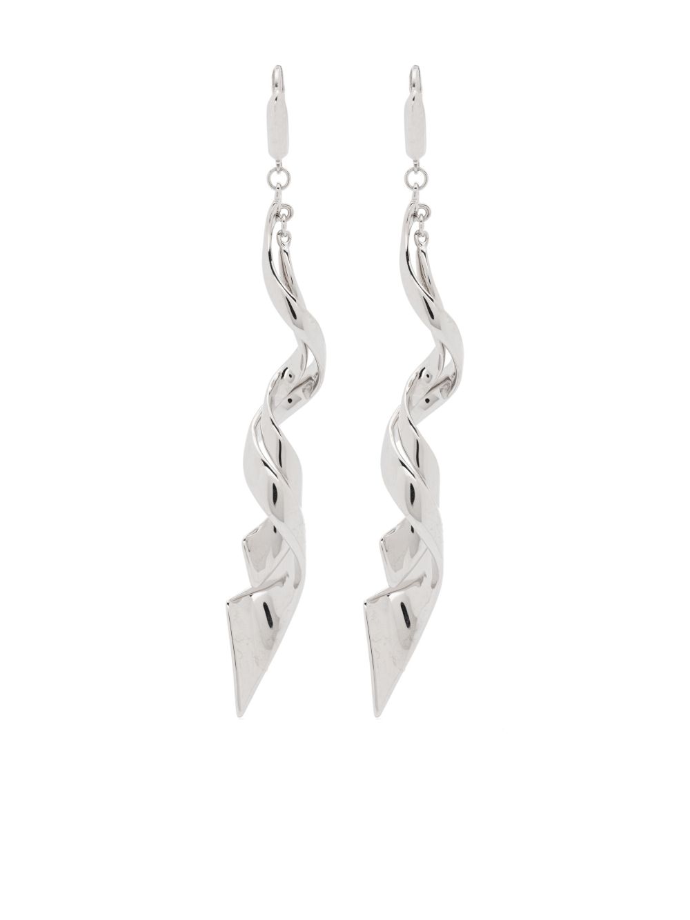 Eddie Borgo Spiraled Ribbon 耳环 - 银色