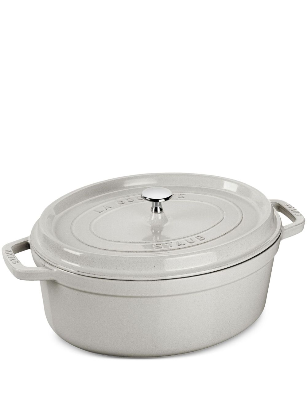 Staub Oval Cocotte 砂锅（31厘米） - 白色