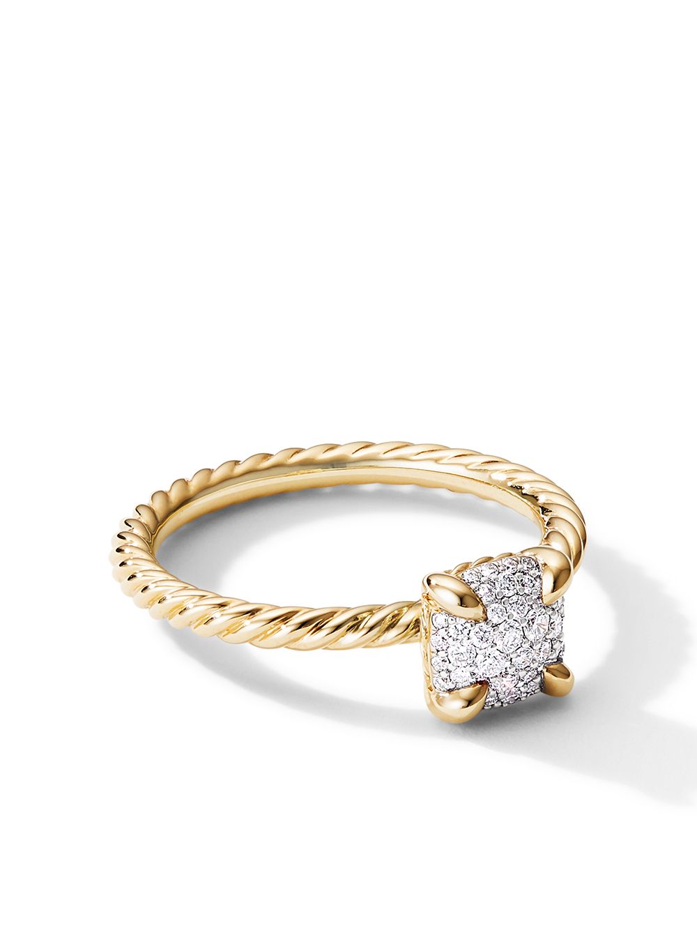 David Yurman 18K黄金 Petite Chatelaine 钻石戒指 - 金色