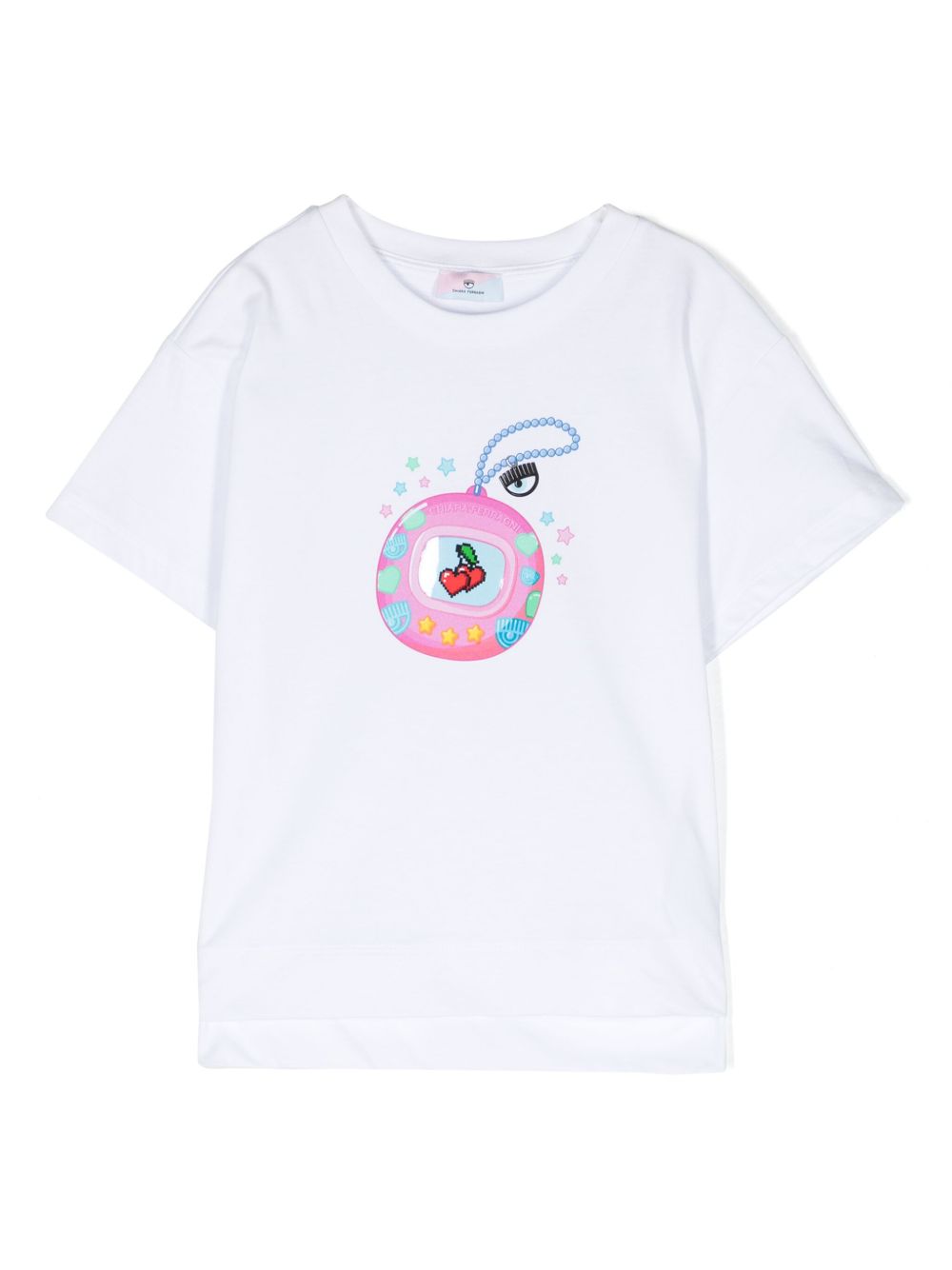 Chiara Ferragni Kids Tamagoji 棉T恤 - 白色