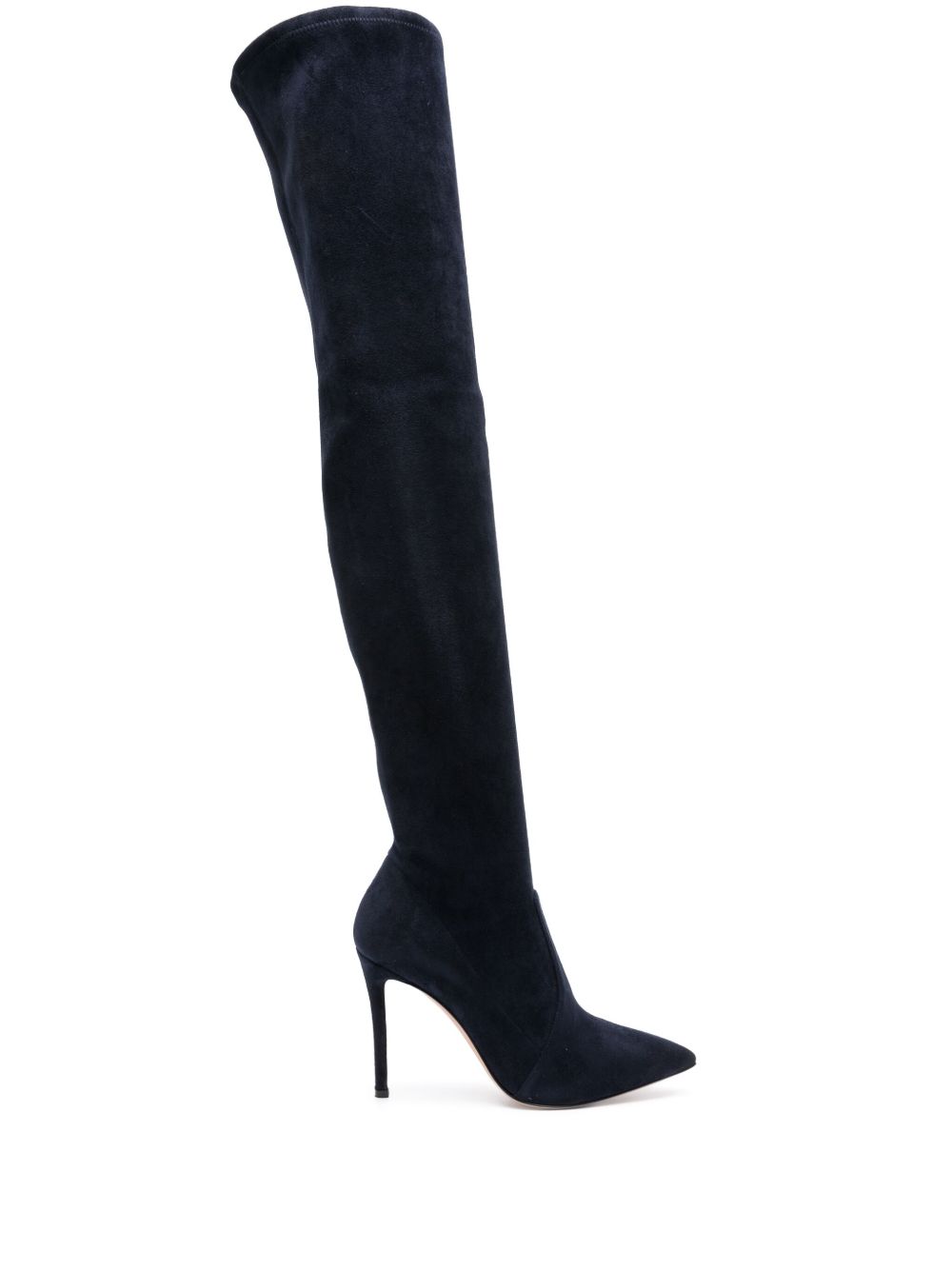 Casadei Julia 高跟过膝靴 - 蓝色