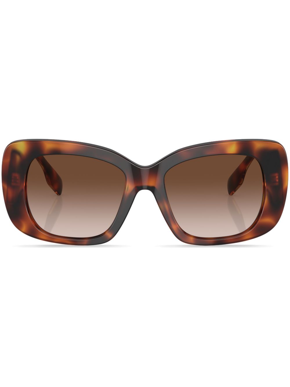 Burberry Eyewear logo印花方框太阳眼镜 - 绿色