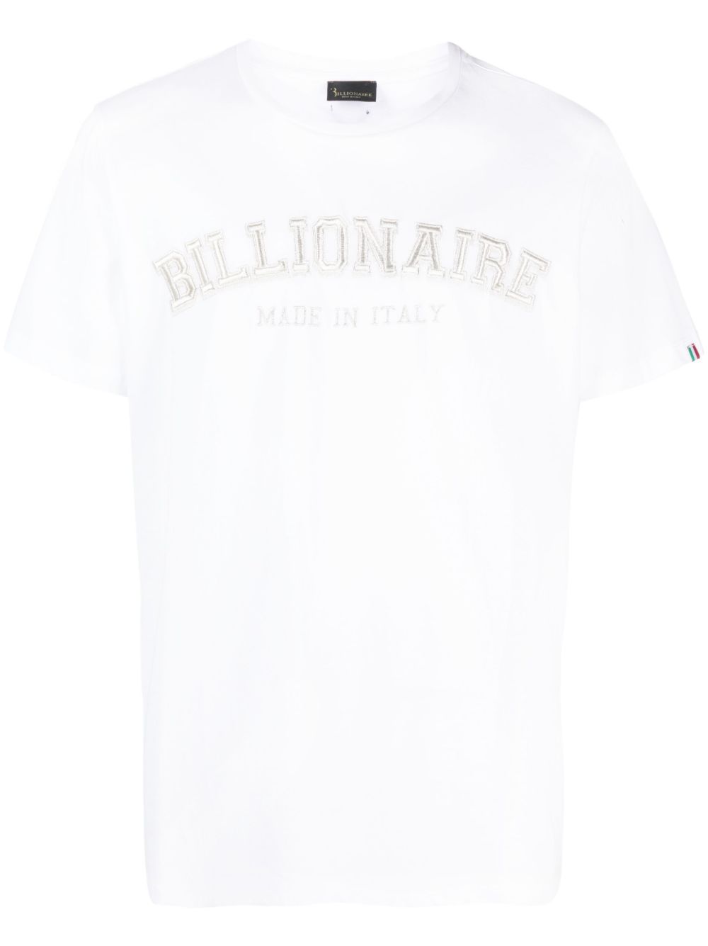 Billionaire logo刺绣T恤 - 白色