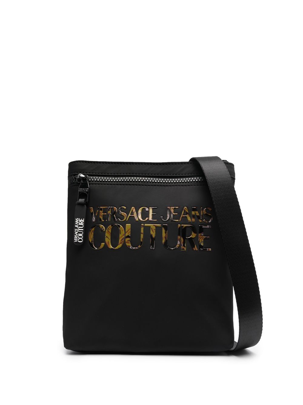 Versace Jeans Couture logo缀饰邮差包 - 黑色