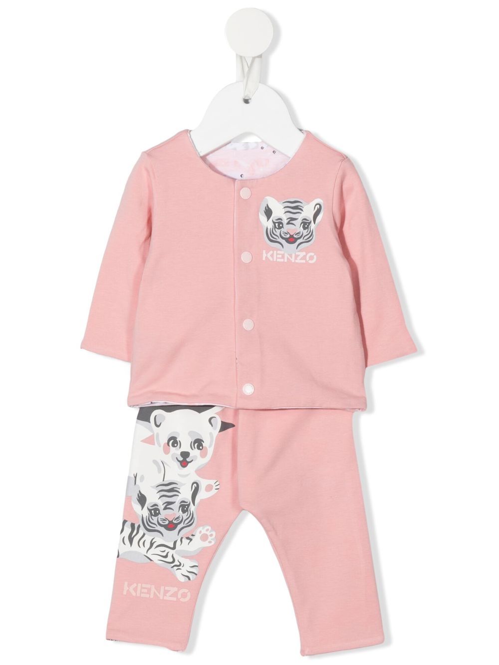 Kenzo Kids Jungle 印花两件式套装 - 粉色