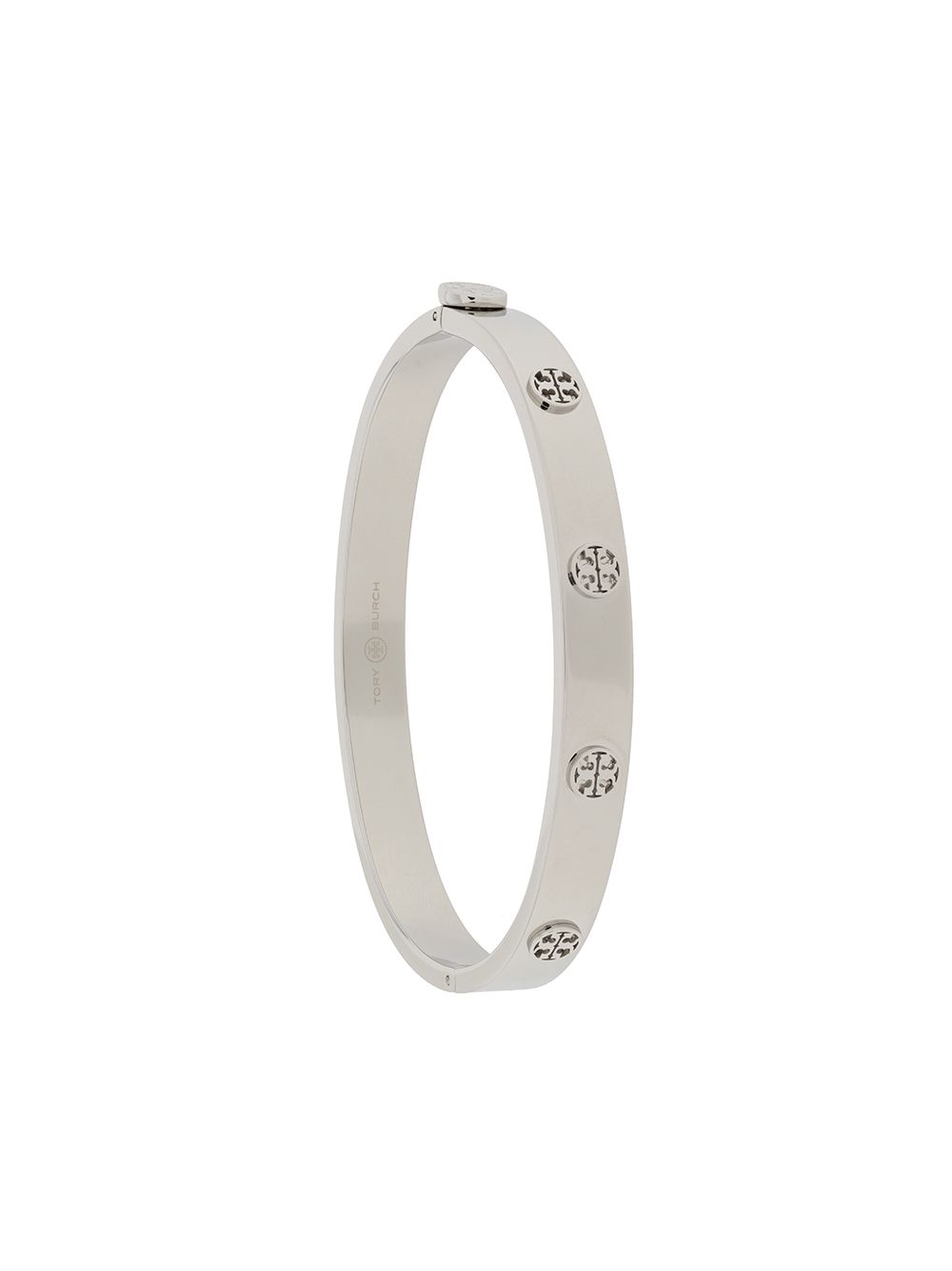 Tory Burch logo细节手镯 - 银色