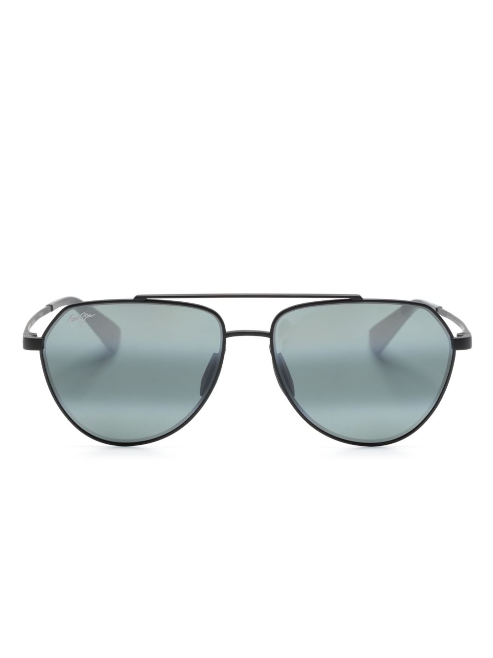 Maui Jim Waiwai 飞行员镜框太阳眼镜 - 黑色