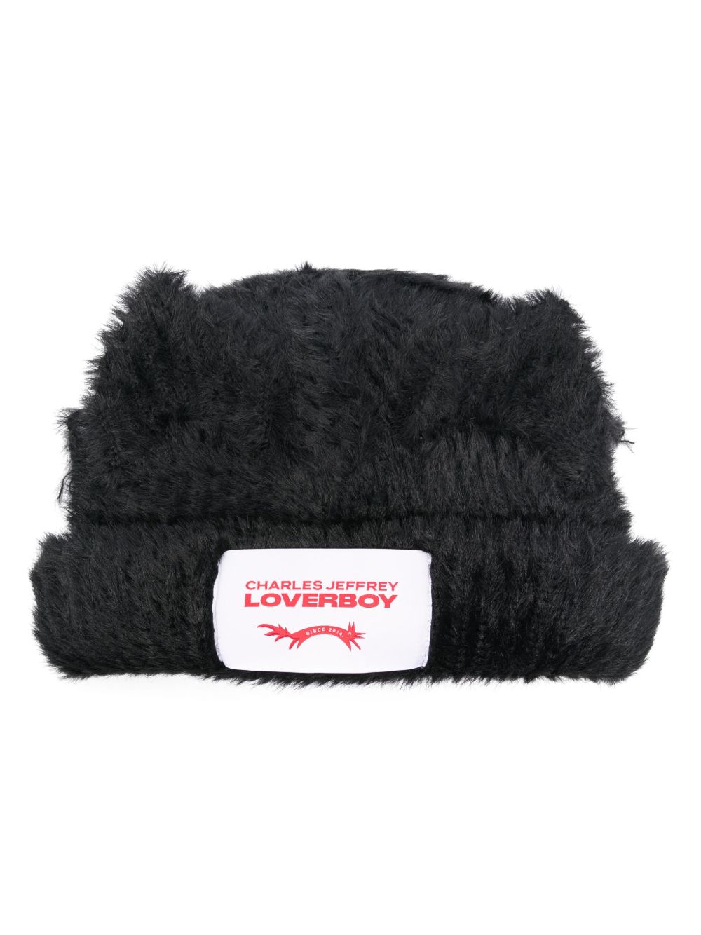Charles Jeffrey Loverboy Fluffy Chunky Ears 套头帽 - 黑色