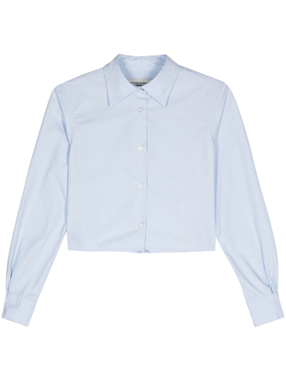 Officine Generale Cataleya 短款棉衬衫 - 蓝色