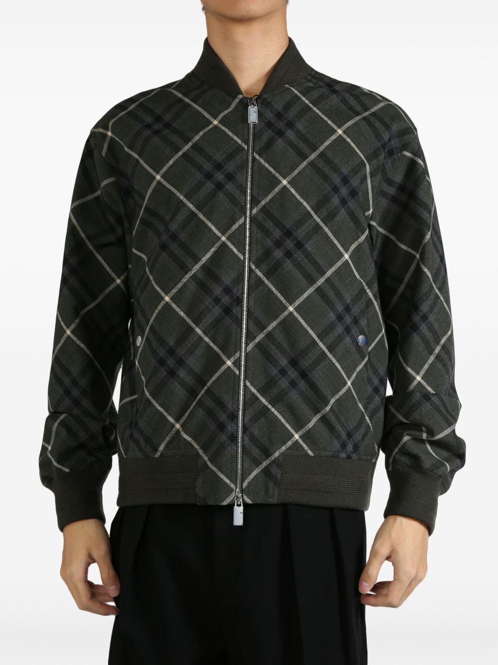 Burberry Check jacket - 灰色