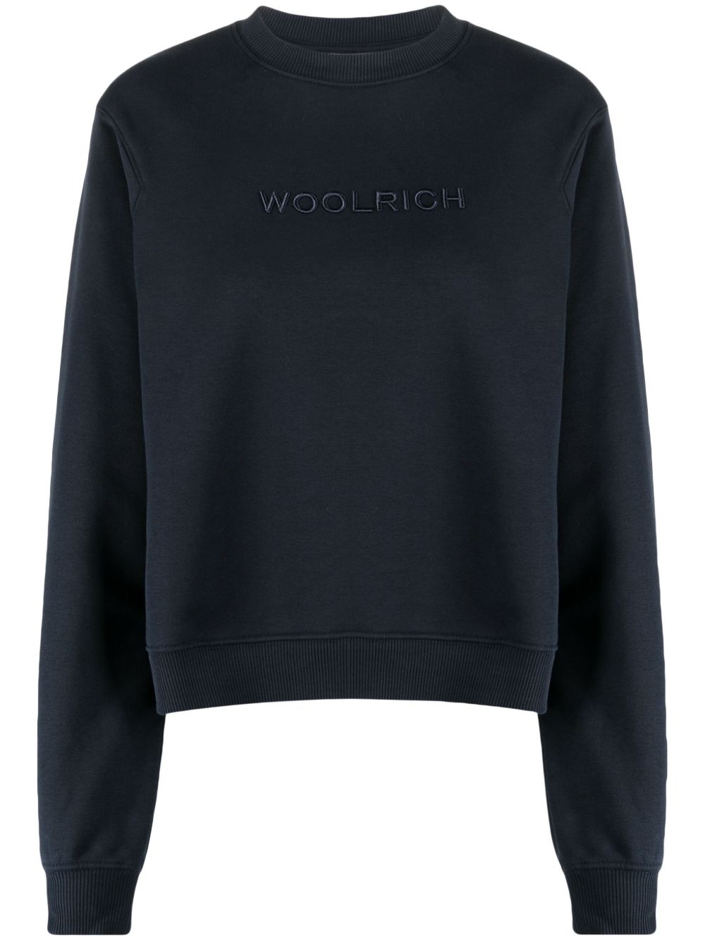 Woolrich logo刺绣圆领卫衣 - 蓝色