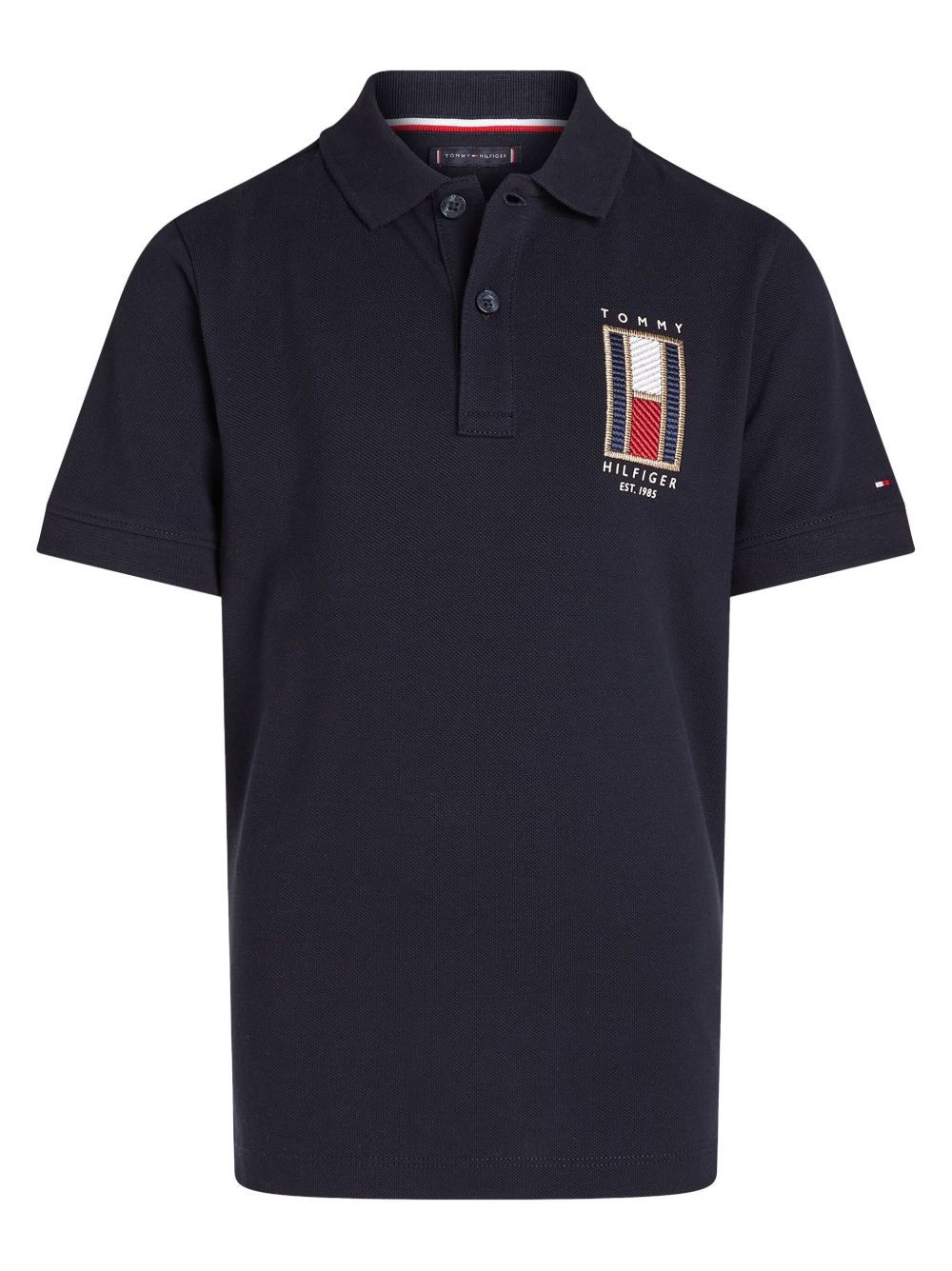 Tommy Hilfiger Junior logo刺绣polo衫 - 蓝色