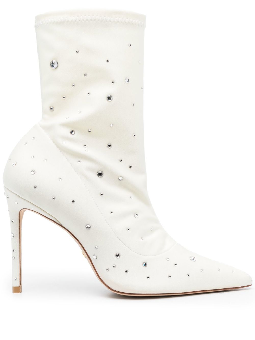 Stuart Weitzman 晶饰高跟及踝靴 - 白色