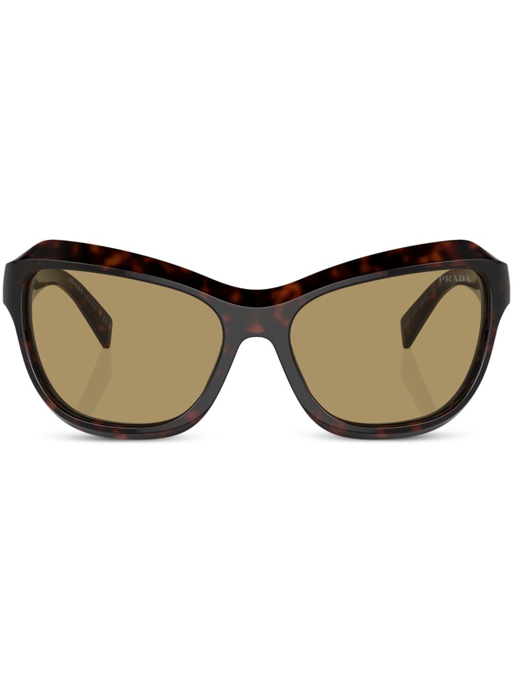 Prada Eyewear Prada PR A27S 飞行员太镜框阳眼镜 - 褐色