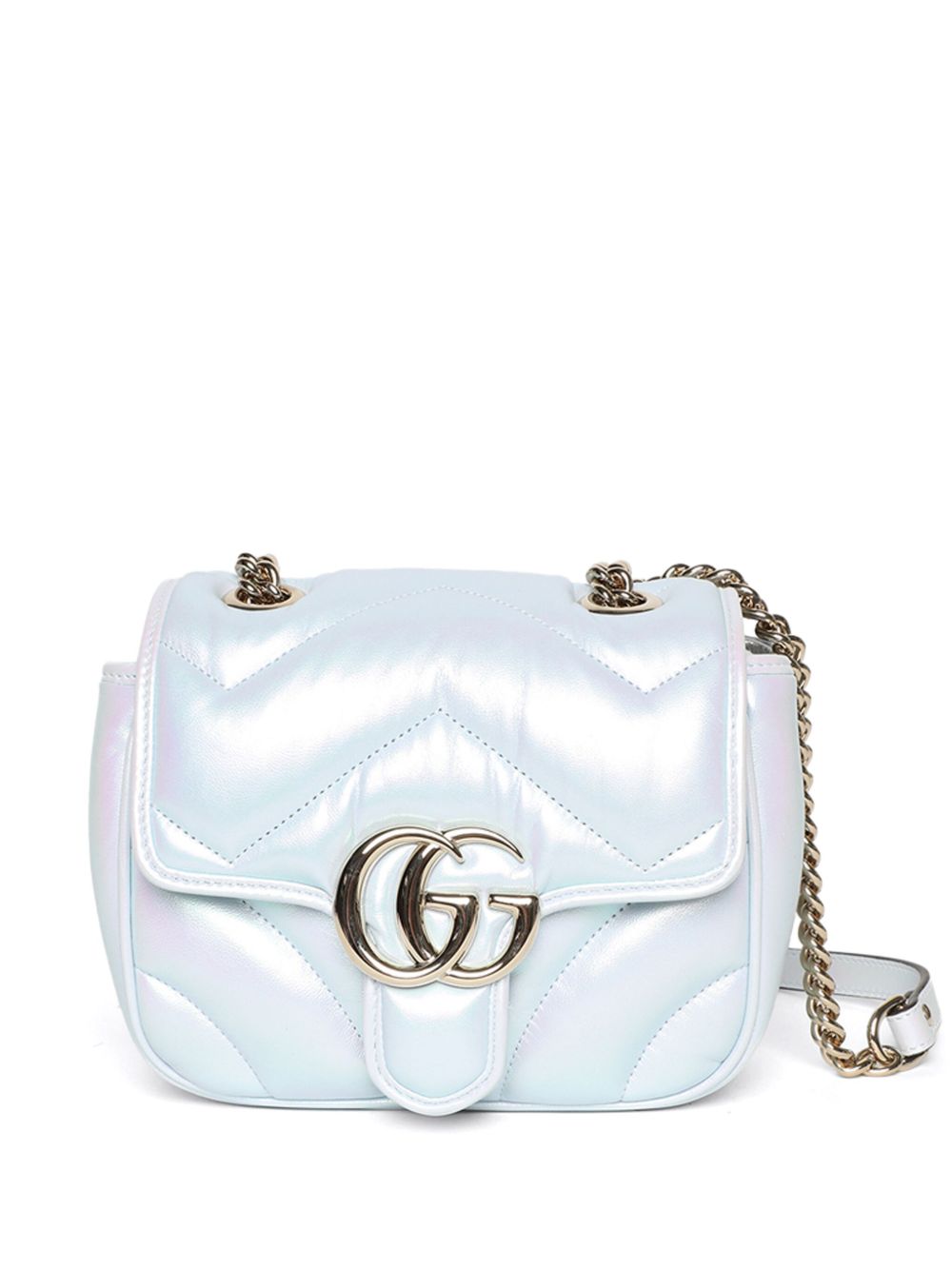 Gucci GG Marmont 迷你单肩包 - 蓝色