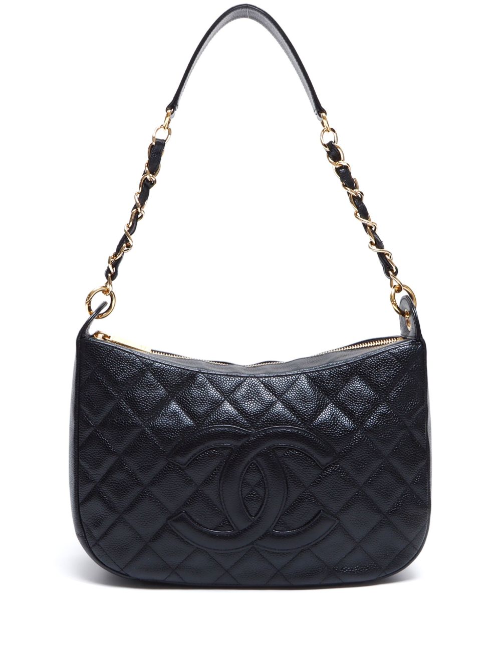 CHANEL Pre-Owned 绗缝单肩包（2005-2006年典藏款） - 黑色