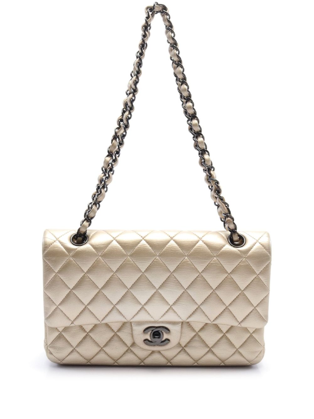CHANEL Pre-Owned Double Flap 单肩包（2021-2002年典藏款） - 金色