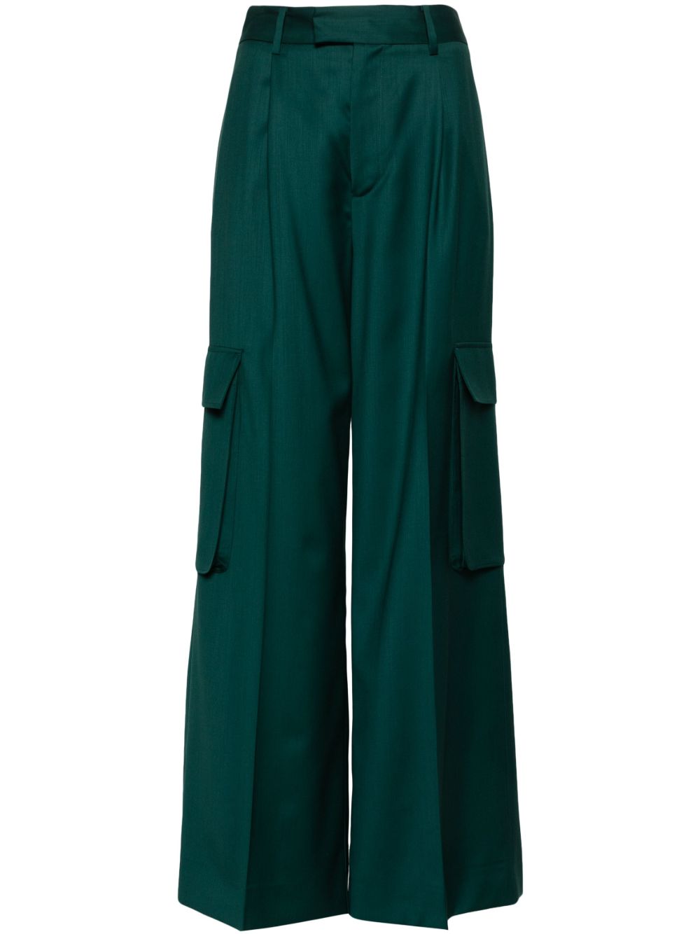 AMIRI 阔腿羊毛工装裤 - 绿色