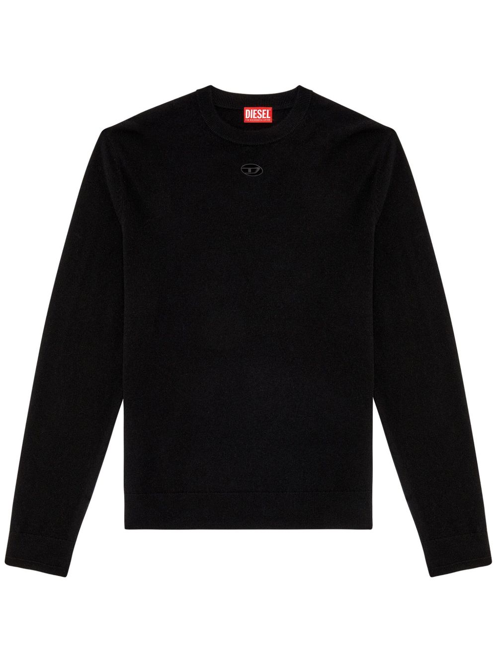 Diesel K-Vieri logo刺绣毛衣 - 黑色