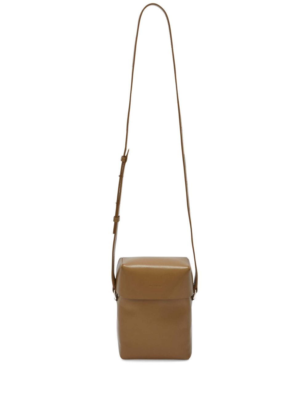 Jil Sander Lid 皮质斜挎包 - 褐色