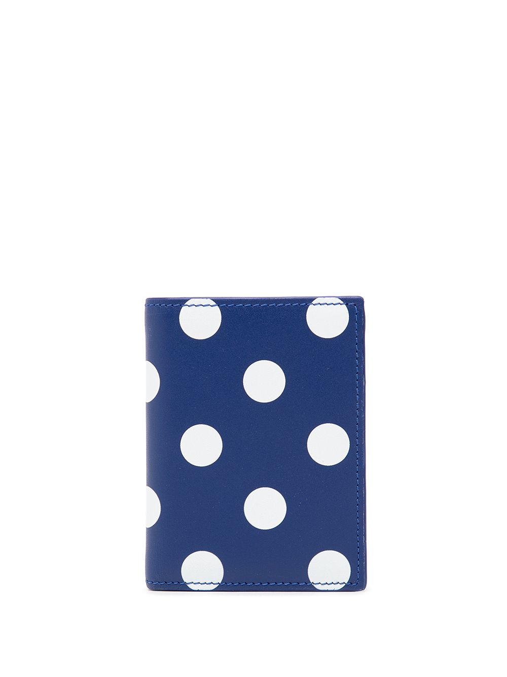 Comme Des Garçons Wallet 波点皮质卡夹 - 蓝色
