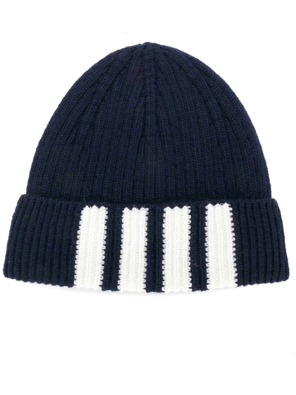Thom Browne 4 条纹羊毛帽 - 蓝色