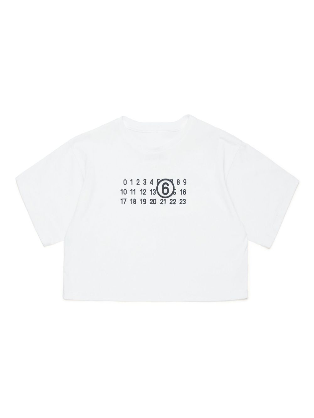 MM6 Maison Margiela Kids 数字印花棉T恤 - 白色