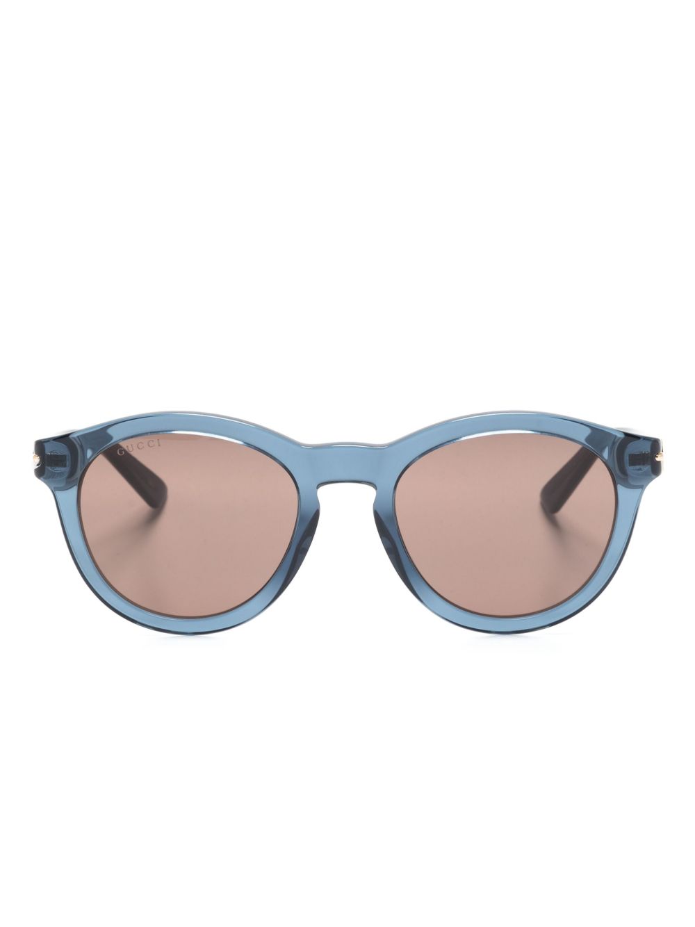 Gucci Eyewear 广角大圆框太阳眼镜 - 蓝色