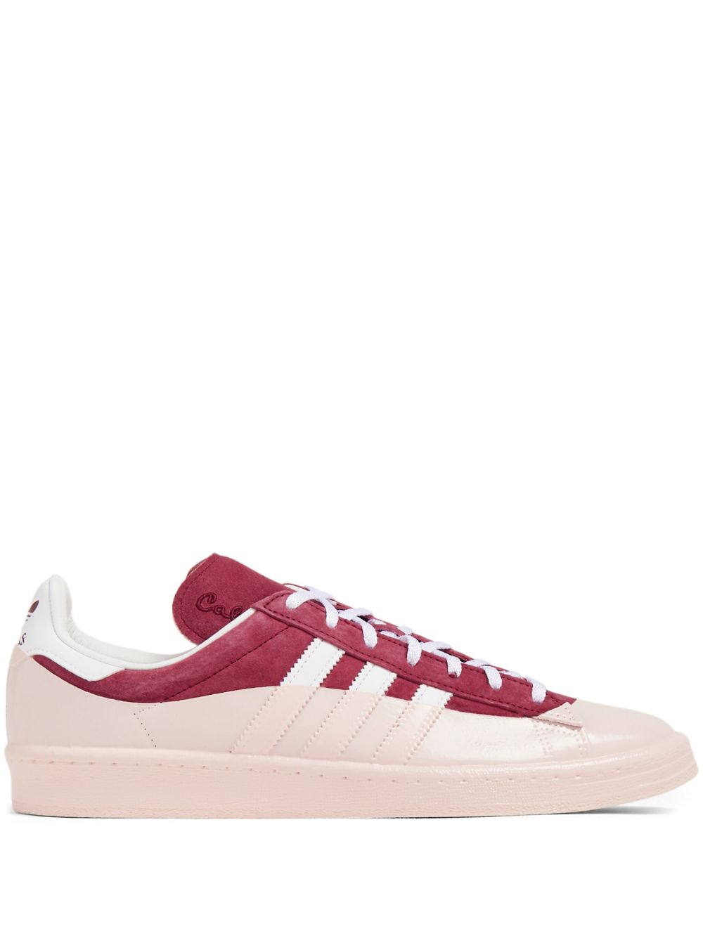 adidas 拼接系带运动鞋 - 红色