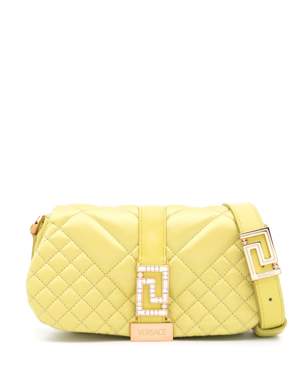 Versace Greca Goddess 皮质迷你单肩包 - 黄色