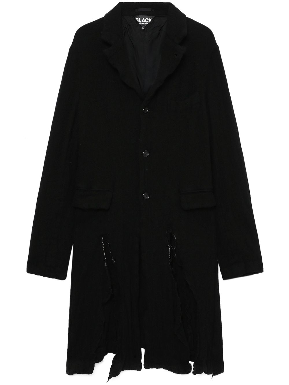 Black Comme Des Garçons 仿旧单排扣外套 - 黑色