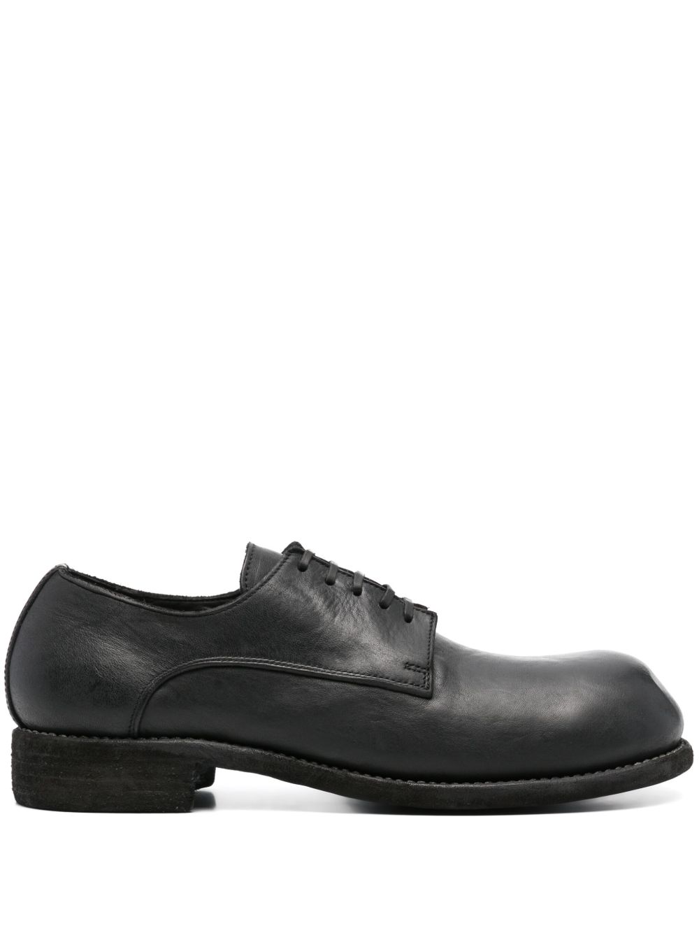 Guidi 皮质德比鞋 - 黑色