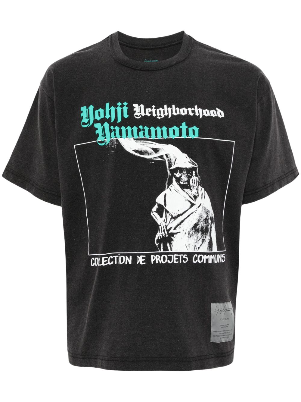 Yohji Yamamoto x NEIGHBORHOOD 图案印花棉T恤 - 灰色
