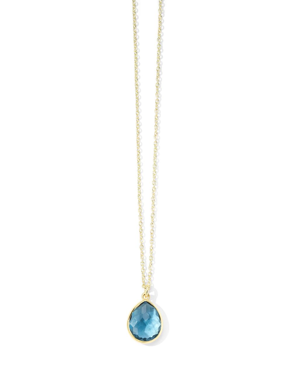 IPPOLITA Rock Candy Mini Teardrop 18K黄金黄玉项链 - 金色
