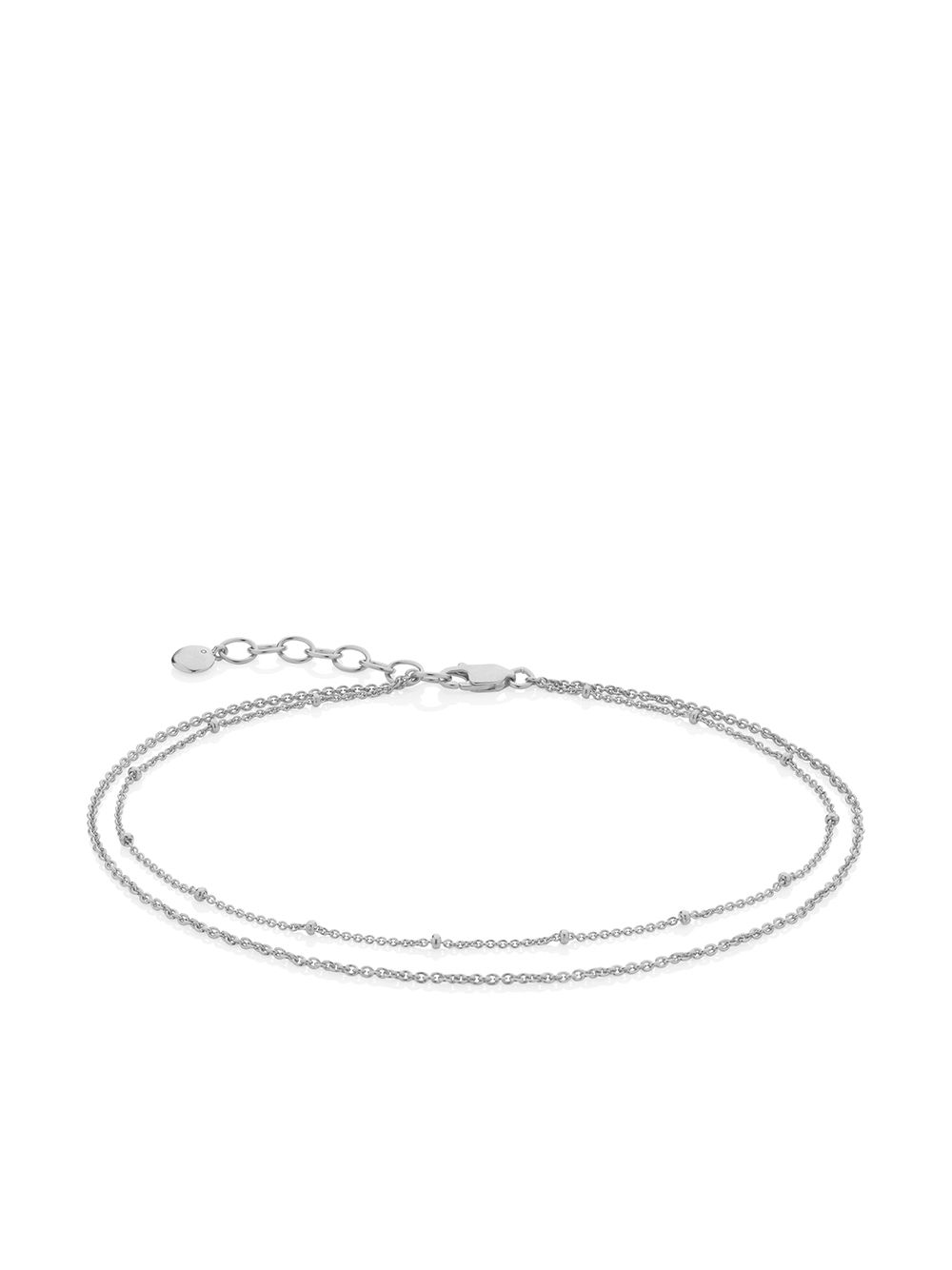 Monica Vinader Double Chain 脚链 - 银色