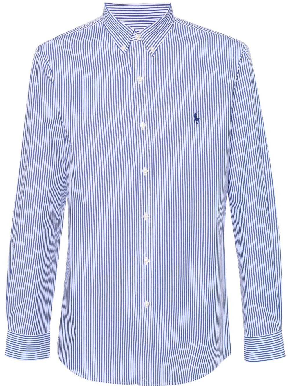Polo Ralph Lauren Polo Pony 棉条纹衬衫 - 蓝色