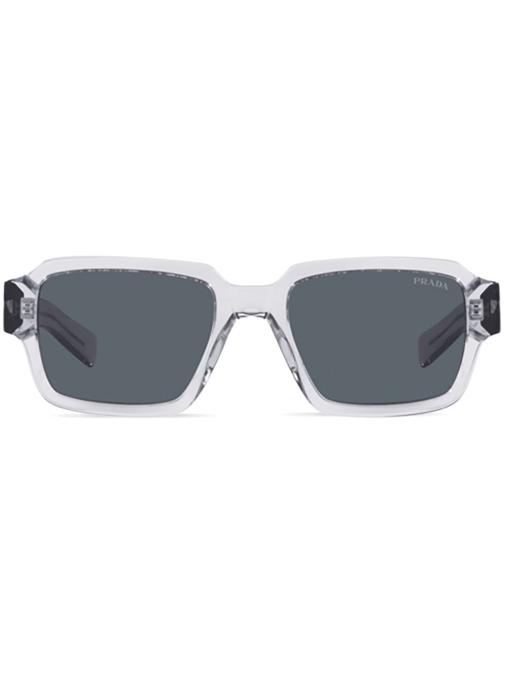 Prada Eyewear 透明方框太阳眼镜 - 灰色