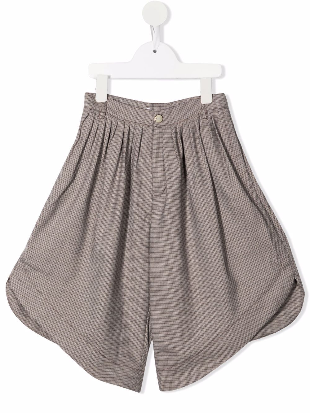 Chloé Kids 六分阔腿裤 - 褐色