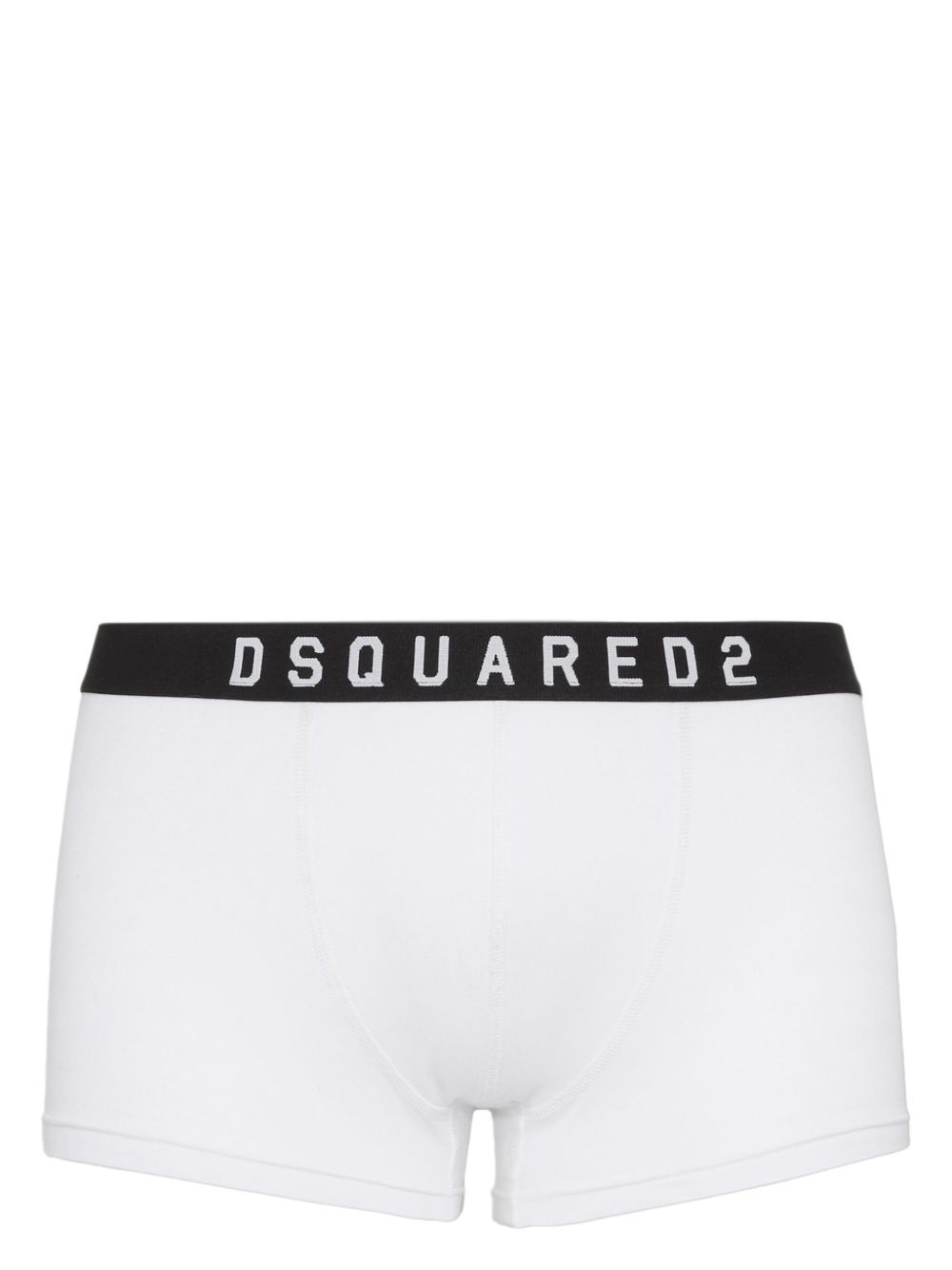 DSQUARED2 logo腰边四角裤 - 白色
