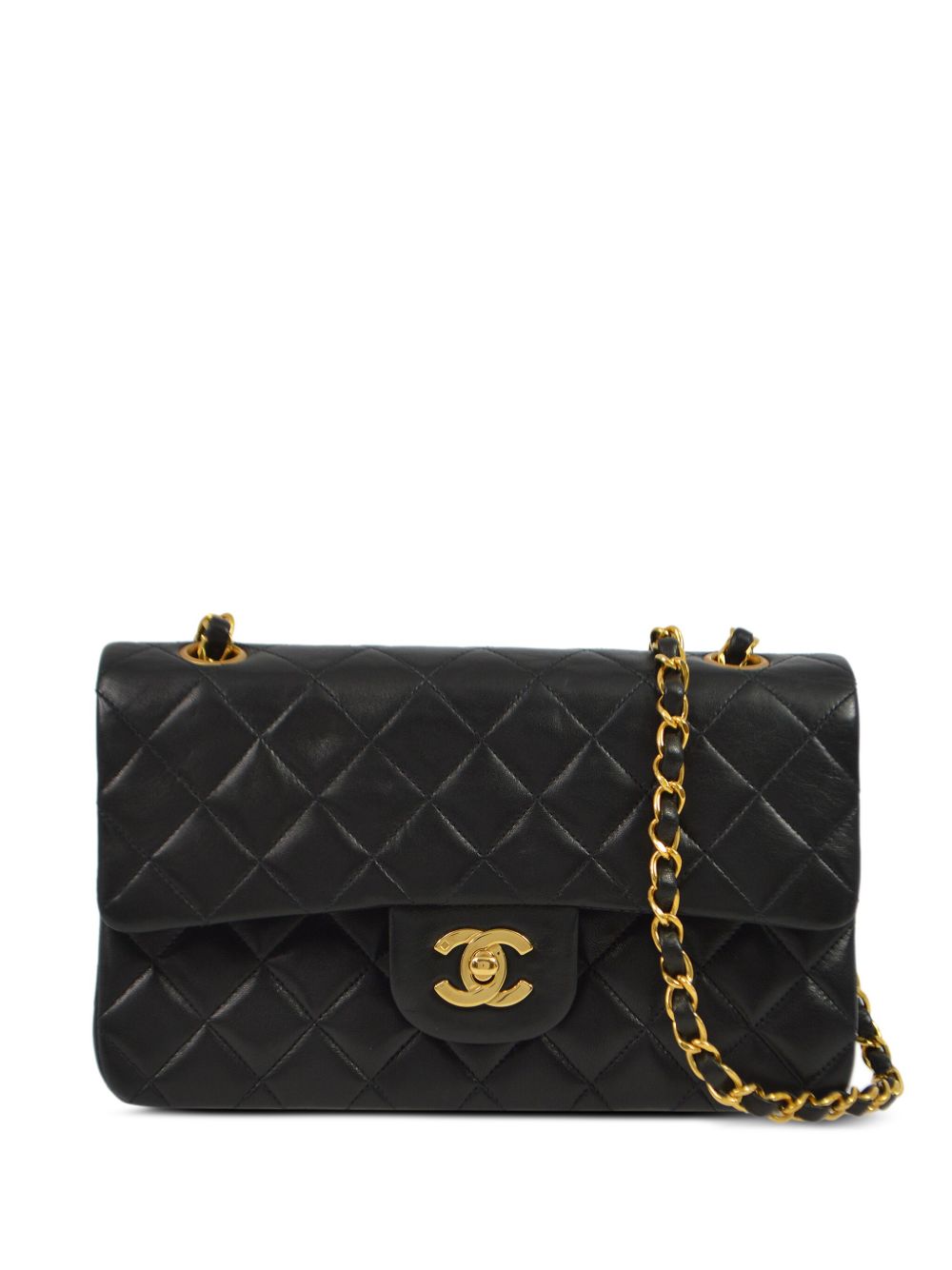 CHANEL Pre-Owned Double Flap 小号单肩包（1995年典藏款） - 黑色