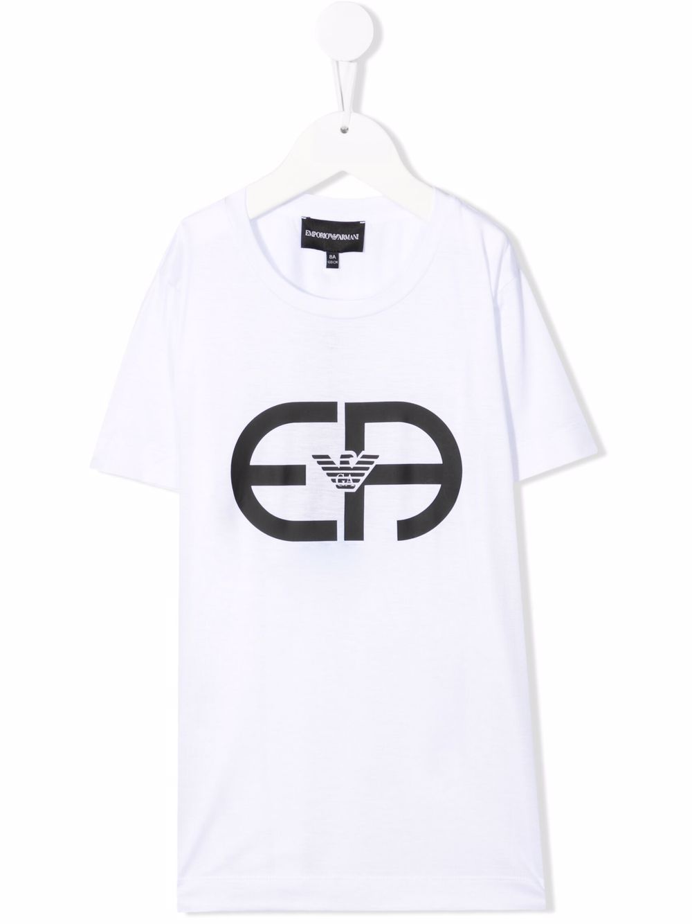 Emporio Armani Kids logo印花T恤 - 白色
