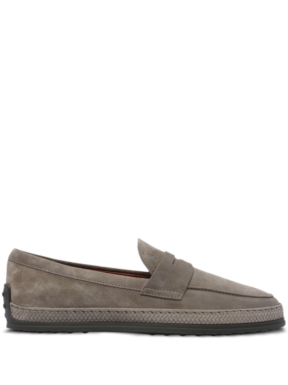 Tod's 绒面皮乐福鞋 - 灰色