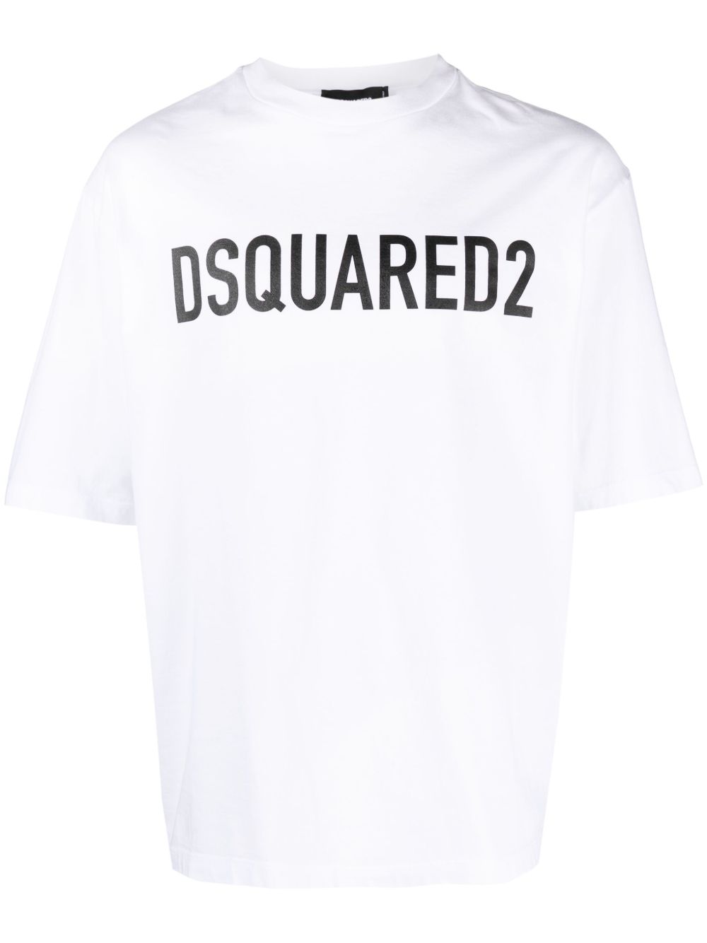 DSQUARED2 logo印花棉T恤 - 白色