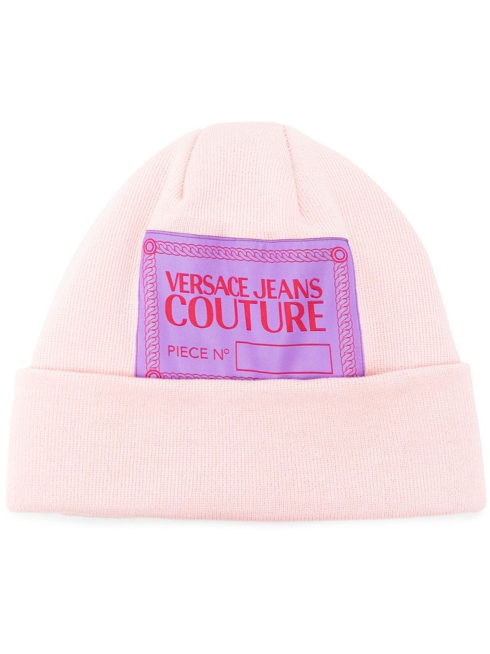 Versace Jeans Couture 范思哲 标贴细节针织套头帽 - 粉色