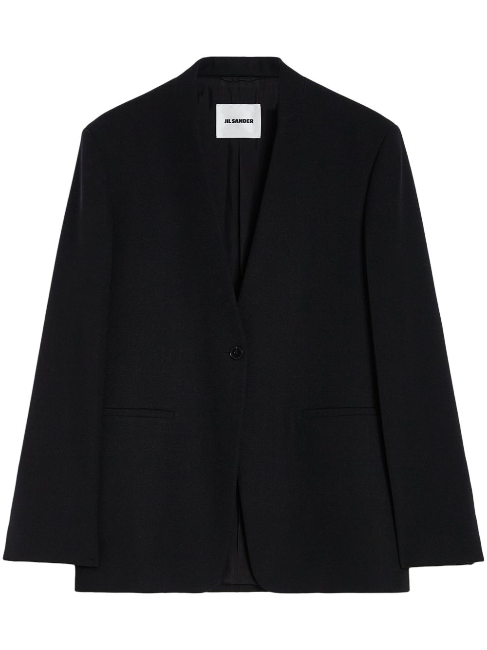 Jil Sander 精裁西装夹克 - 黑色