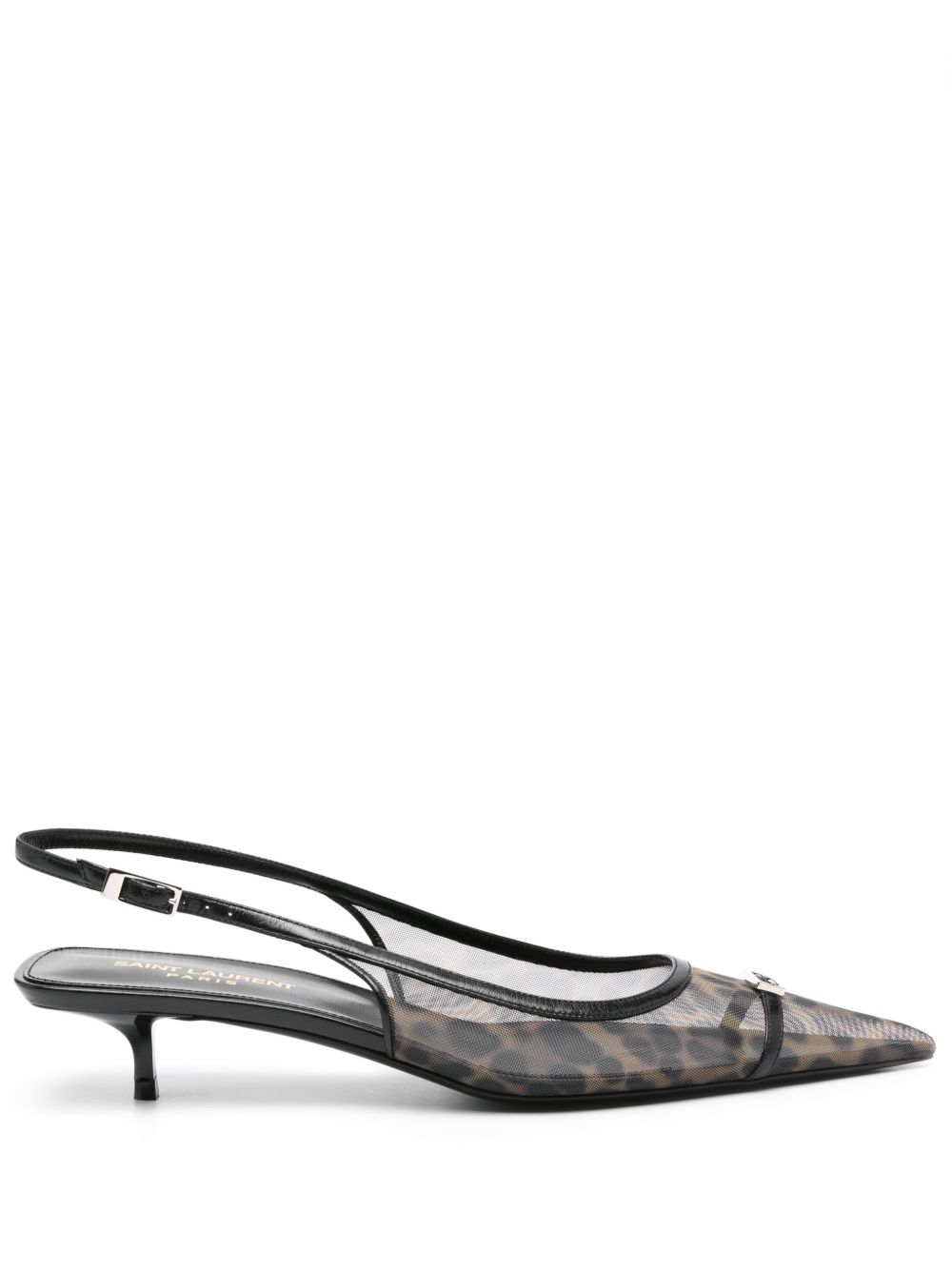 Saint Laurent Oxalis 裹踝低跟鞋（3厘米） - 中性色