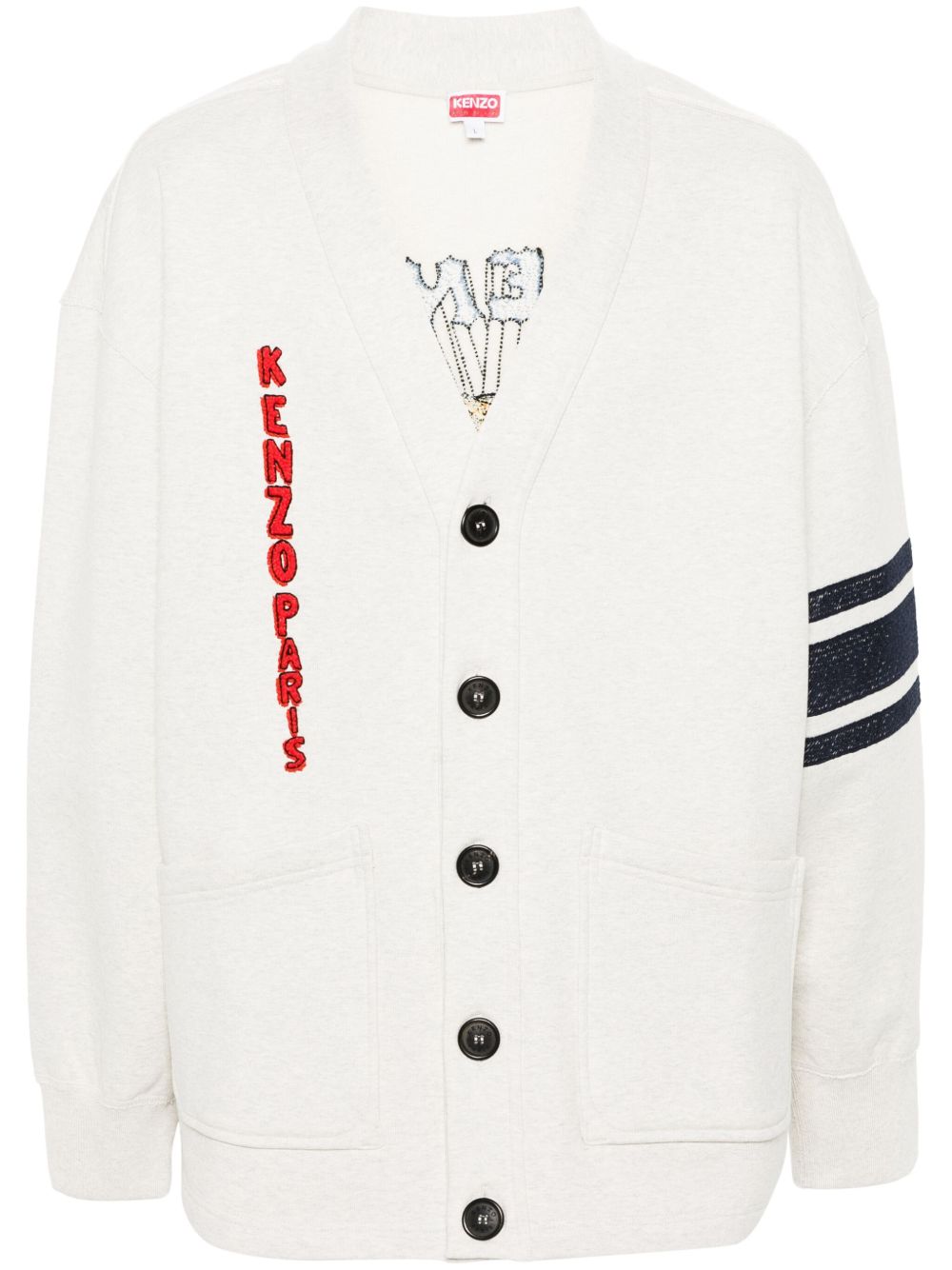 Kenzo Drawn Varsity 棉开衫 - 中性色